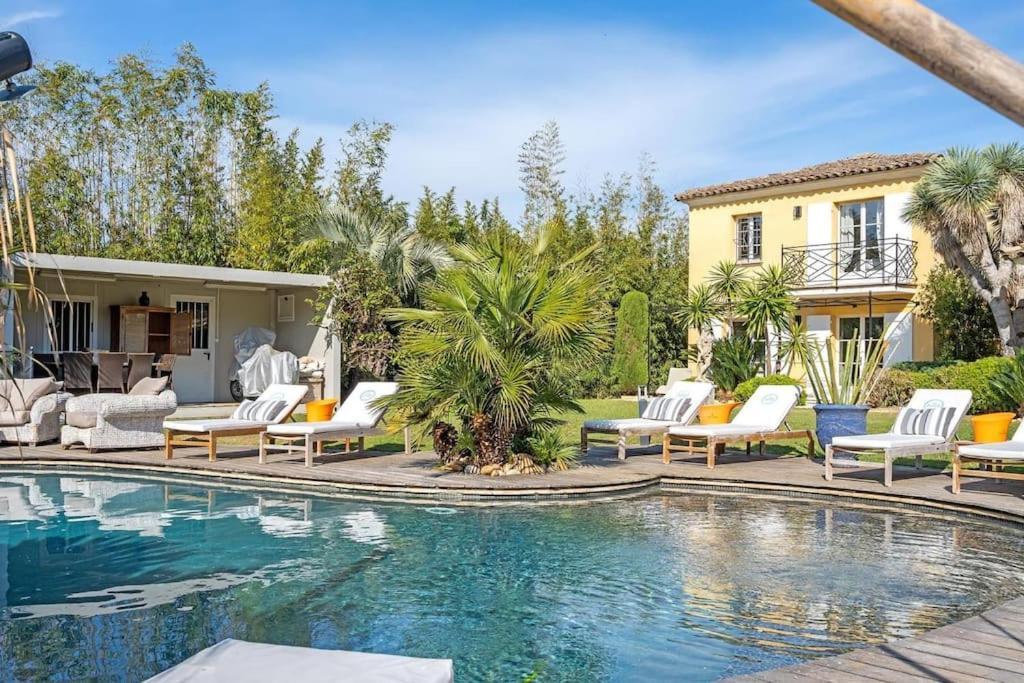 Grande Villa St-Tropez Area Avec Piscine Chauffee جاسّا المظهر الخارجي الصورة